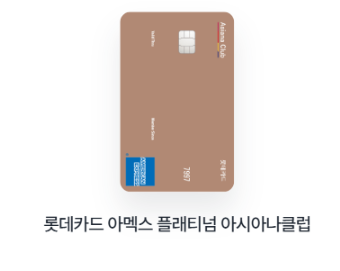 롯데카드 아멕스 플래티넘 아시아나클럽