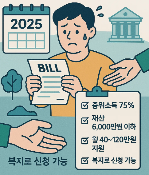 2025년 긴급 생계비 신청 자격 총정리: 기준중위소득&middot;재산 기준&middot;지원 금액까지 완벽 가이드