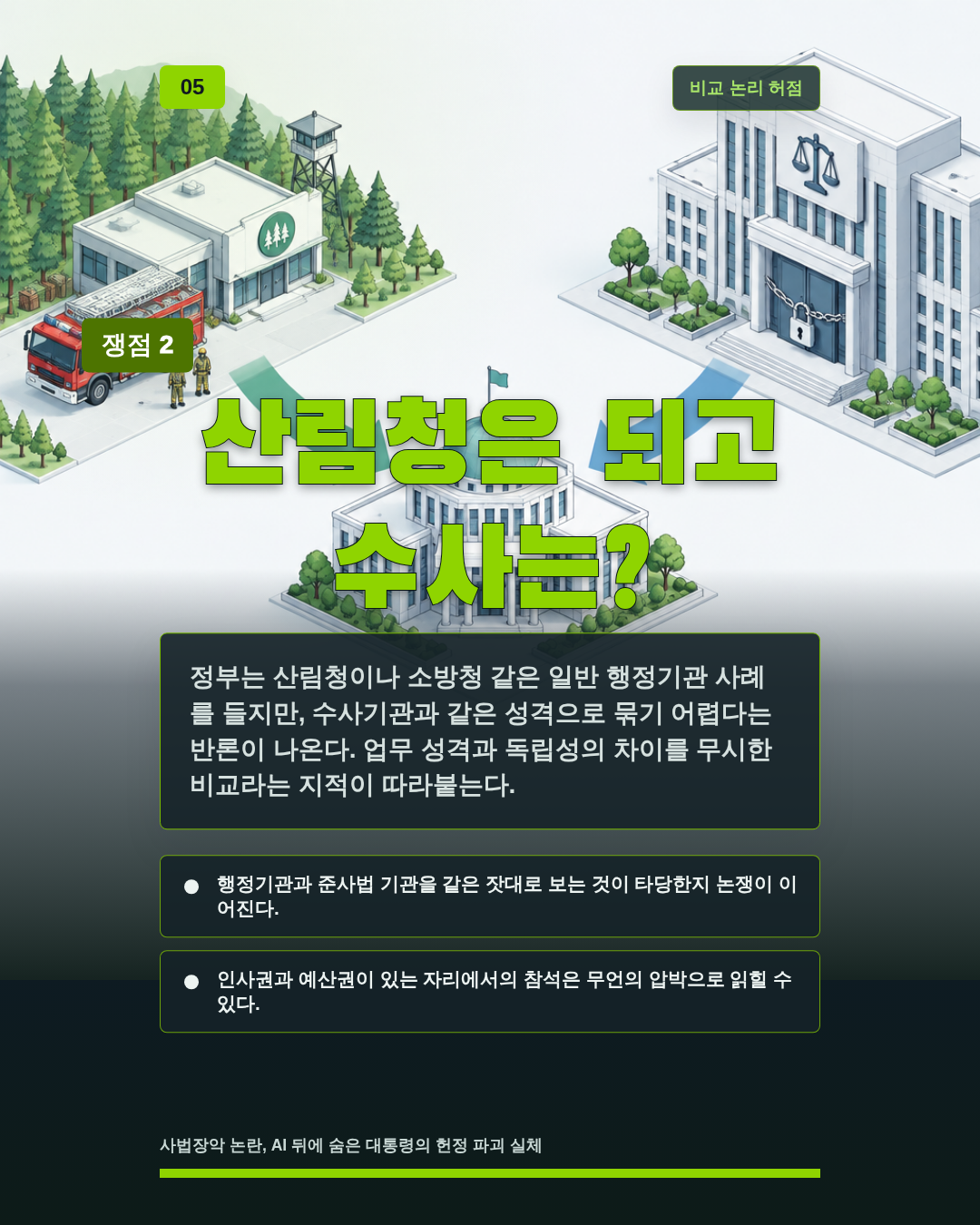 산림청은 되고 수사는?