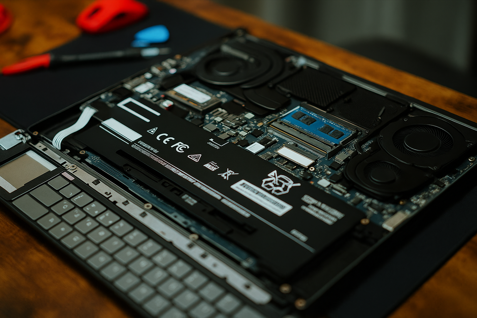 AORUS Master 18 내부 업그레이드 슬롯 구조