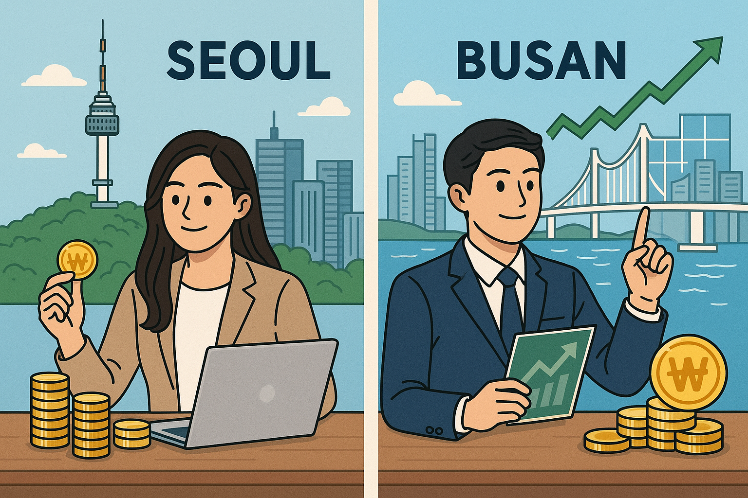 서울·부산 재테크 (지역별 전략, 투자처, 장단점)