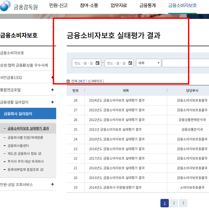 금융감독원 통합연금포털 소개