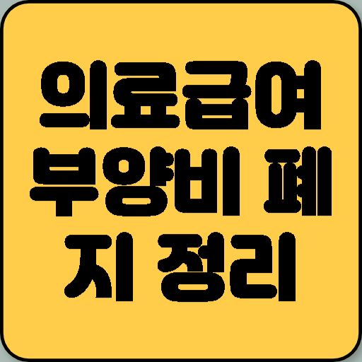 의료급여 부양비 폐지 완벽 정리