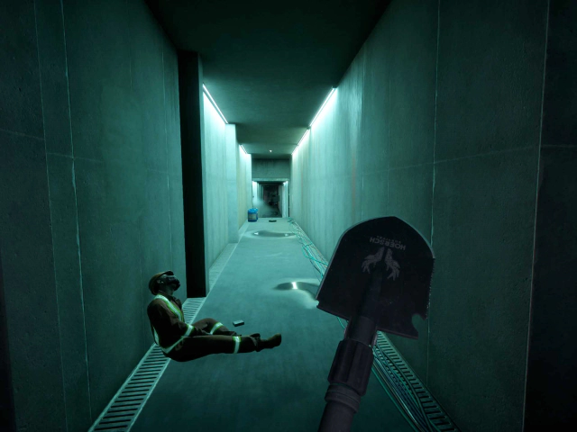 벙커 속 긴 복도