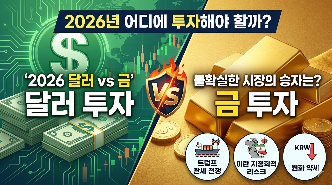 달러 투자 vs 금 투자 2026 어디에 투자해야 할까?