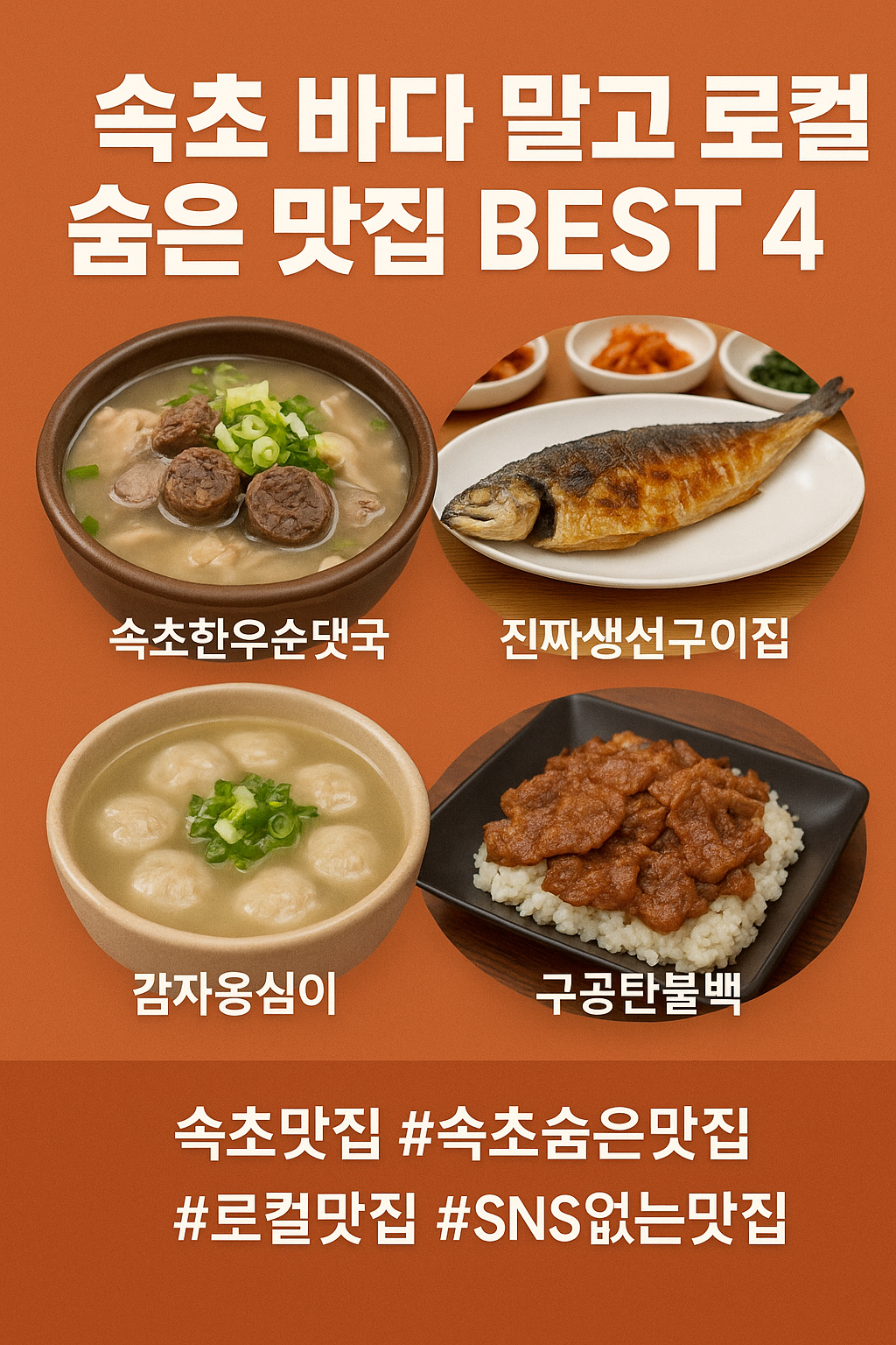 속초 바다 말고 로컬! 숨은 맛집 BEST 4
