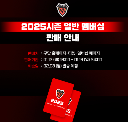 포항 스틸러스 2025 멤버십 &amp; 예매권 완벽 정리 (가격•혜택•구매 방법)