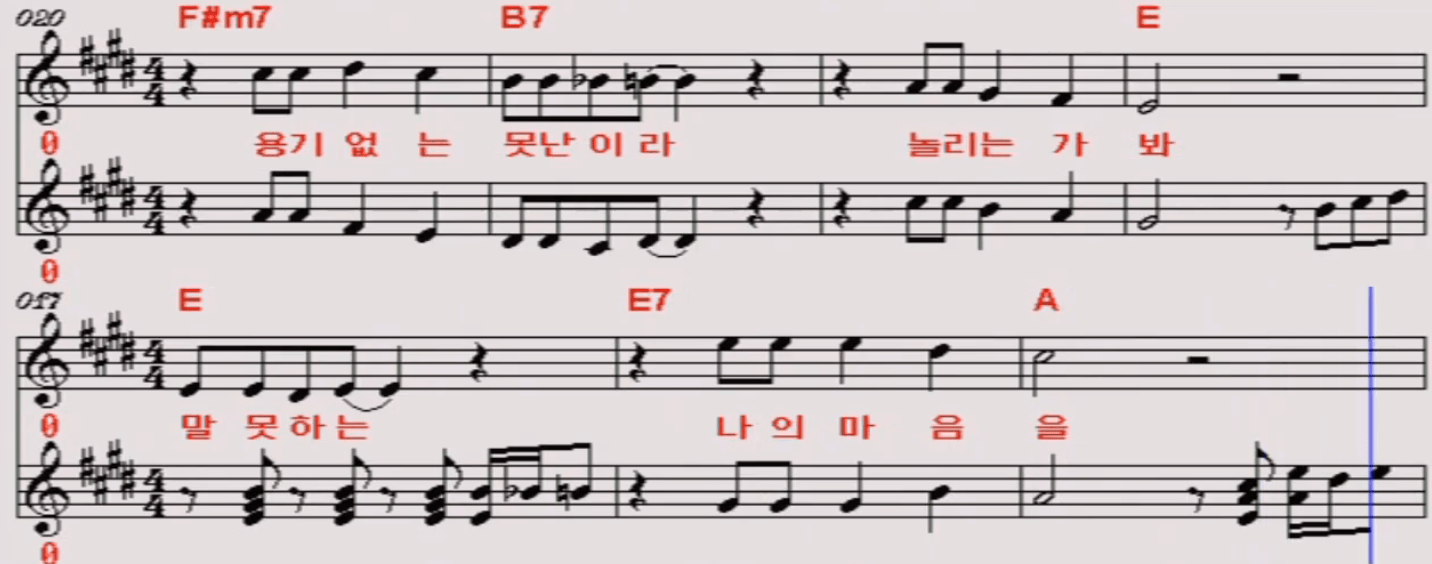 김후락(딕 패밀리) 나는 못난이 악보