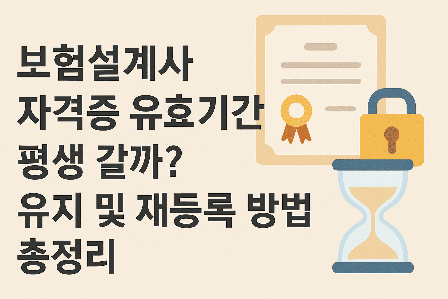 보험설계사 자격증 유효기간, 평생 갈까? 유지 및 재등록 방법 총정리!