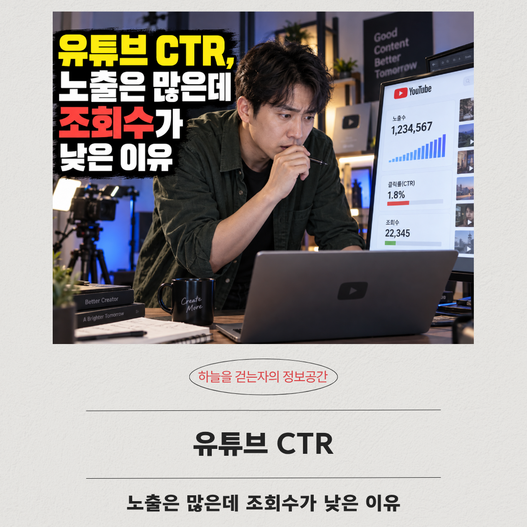 유튜브 CTR, 노출은 많은데 조회수가 낮은 이유