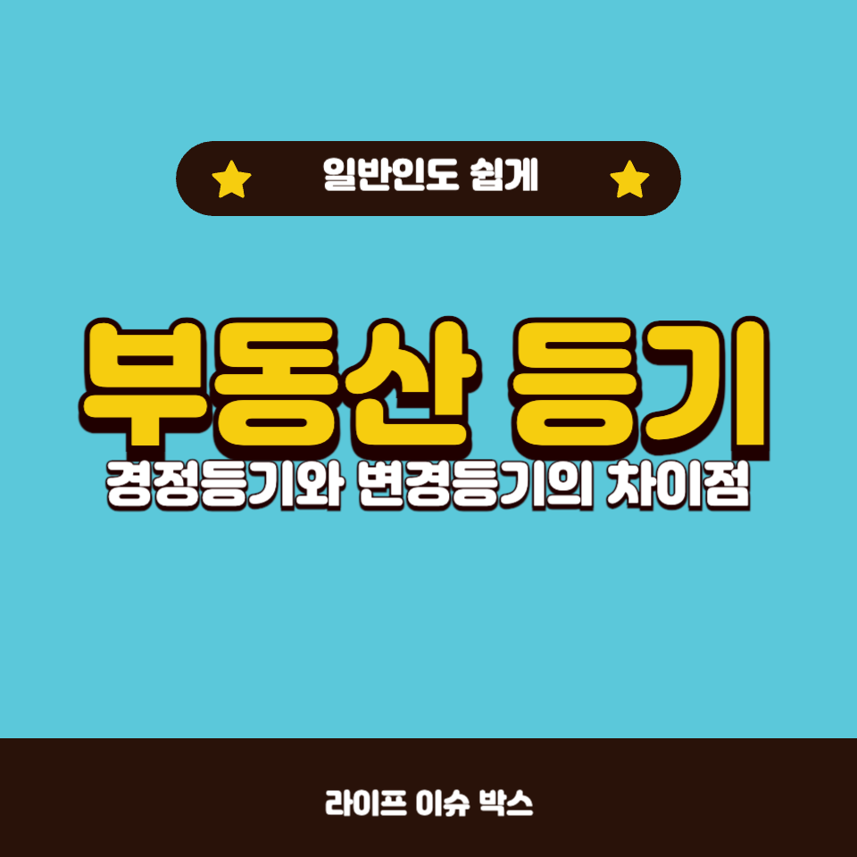 부동산 등기, 경정등기와 변경등기