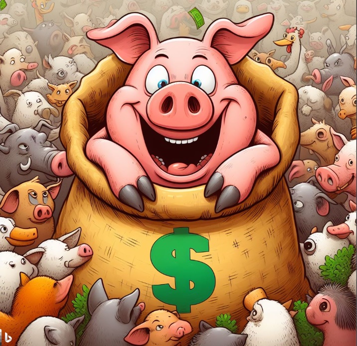 a pig in a poke(made by Bing)