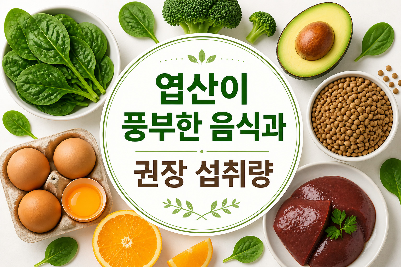 엽산이 풍부한 음식과 권장 섭취량
