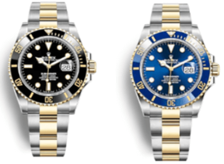 롤렉스-서브마리너-콤비-제품중에-흑콤과-청콤-제품-사진
