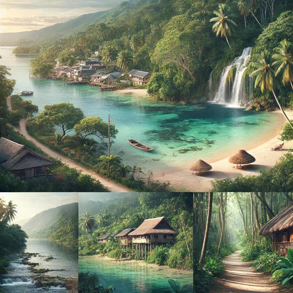 세부의 한적한 해변, 푸른 숲길과 숨겨진 폭포, 고요한 마을 풍경을 담은 사