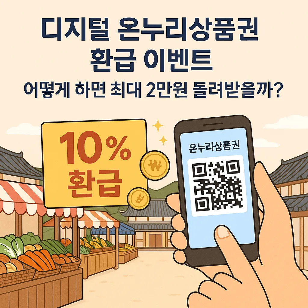 디지털 온누리상품권 환급 이벤트, 어떻게 하면 최대 2만원 돌려받을까?