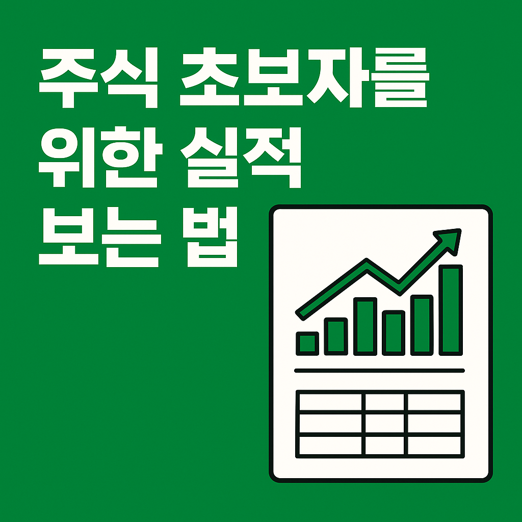 주식초보 실적발표 보는법