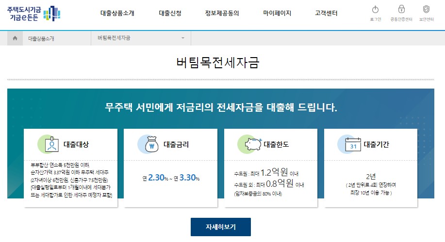 버팀목 전세자금대출 신청방법