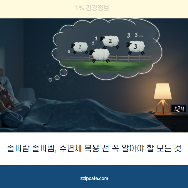 졸피람 졸피뎀, 수면제 복용 전 꼭 알아야 할 모든 것 효과 부작용 주의사항