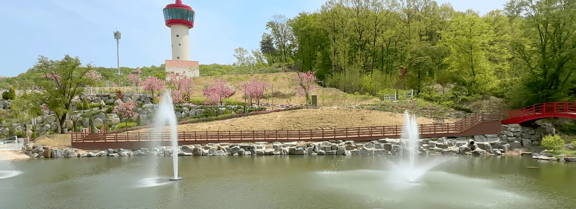 용인 자작나무 숲 정원호수