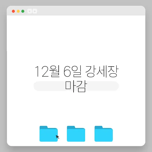 12월 6일 강세장 마감, 주요 종목 체크