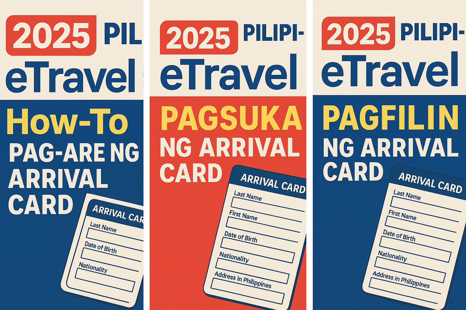 2025 필리핀 입국신고서 eTravel 작성법 사진 관련.