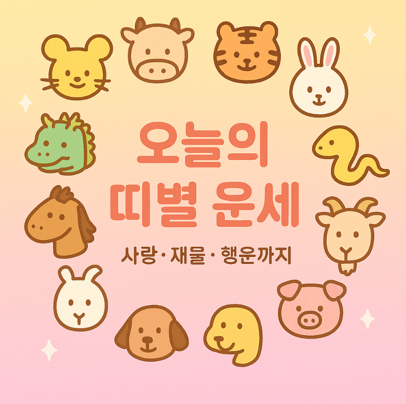 2025년 4월 6일 띠별 운세｜오늘의 재물운·애정운·행운 색상 총정리