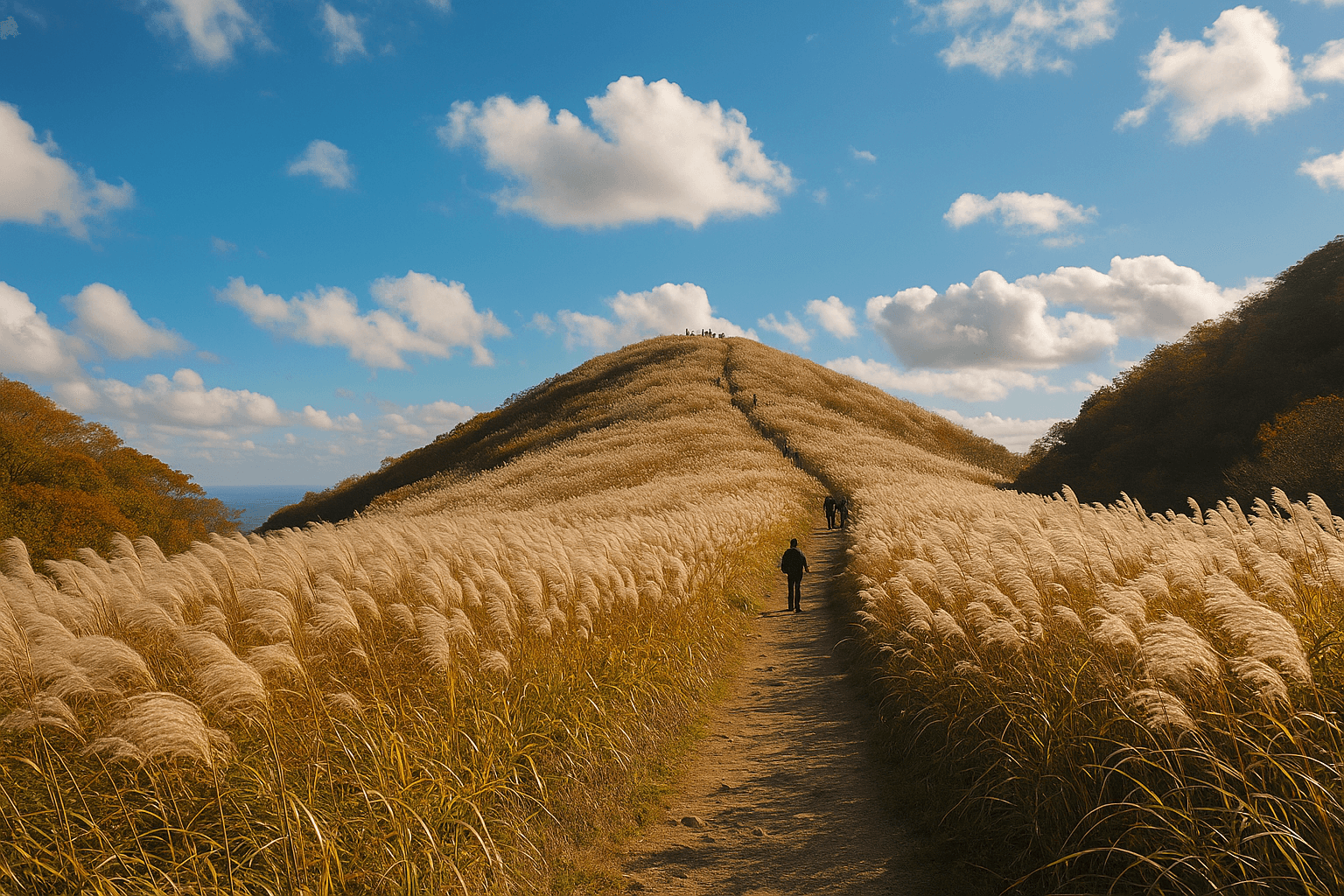 강화도 고려산 억새밭에서 만나는 황금빛 가을의 정취와 낭만 여행