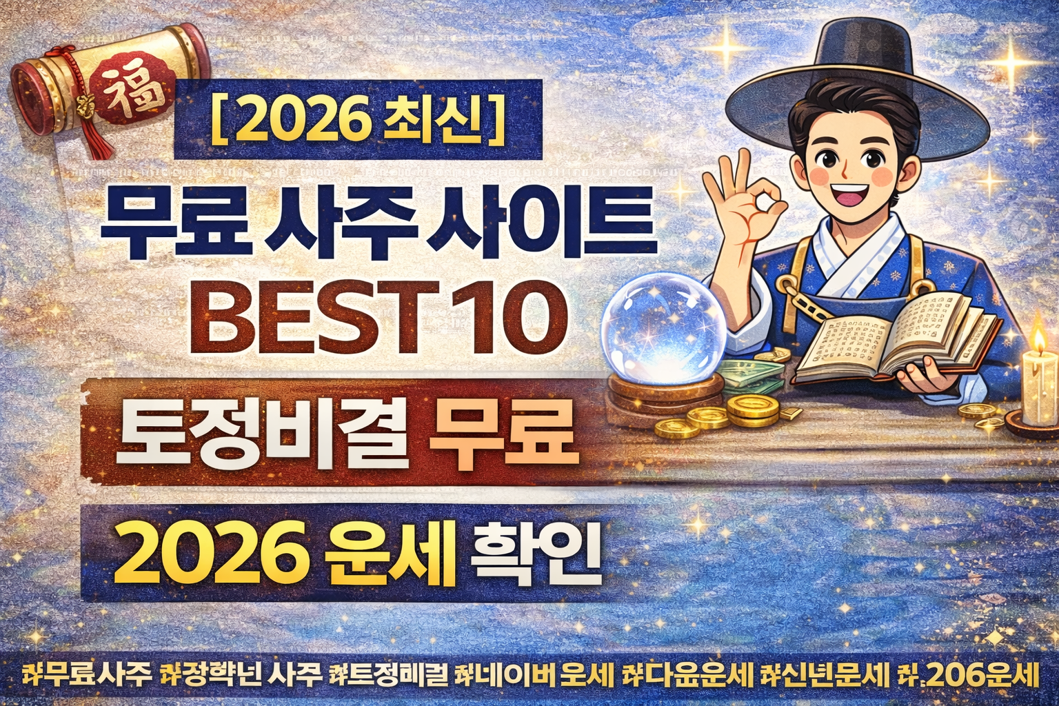 무료사주 사이트 BEST 10 추천|정확한 사주 · 토정비결 · 신년운세 총정리