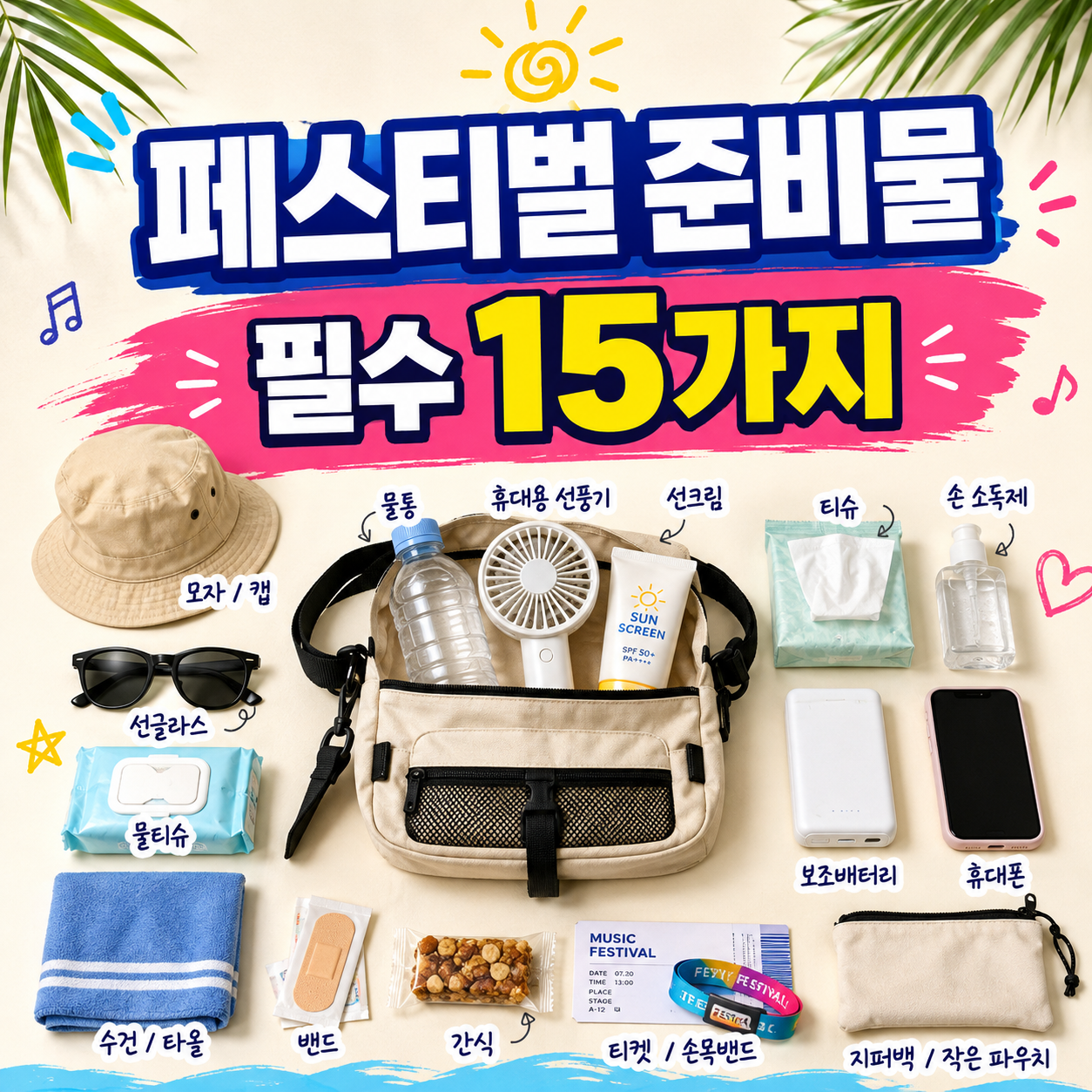 음악 페스티벌 준비물 15가지 체크리스트