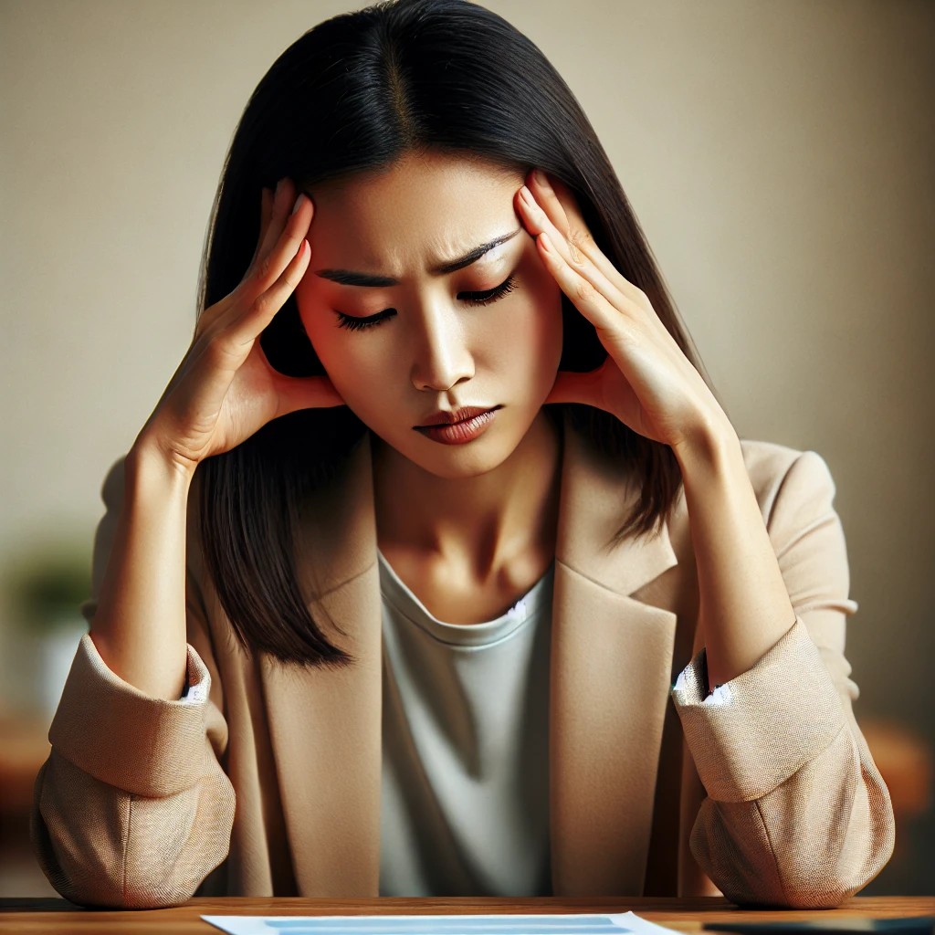 A woman who is stressed out