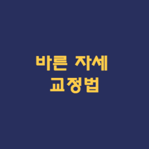 바른 자세 교정법