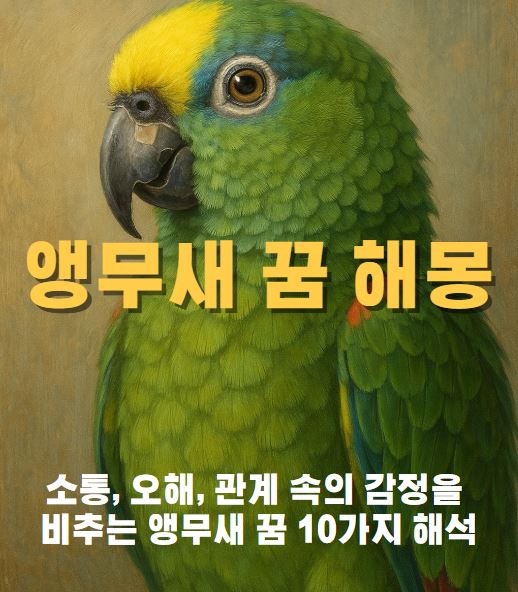 초록색에 이마가 노랑 앵무새