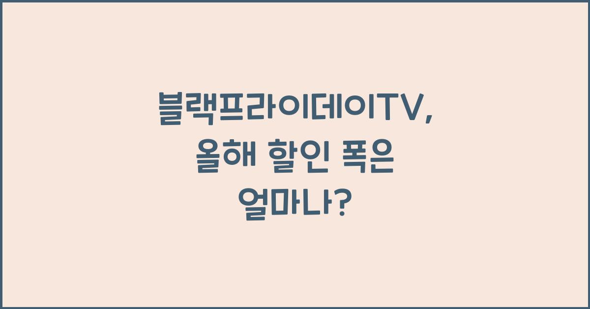 블랙프라이데이TV