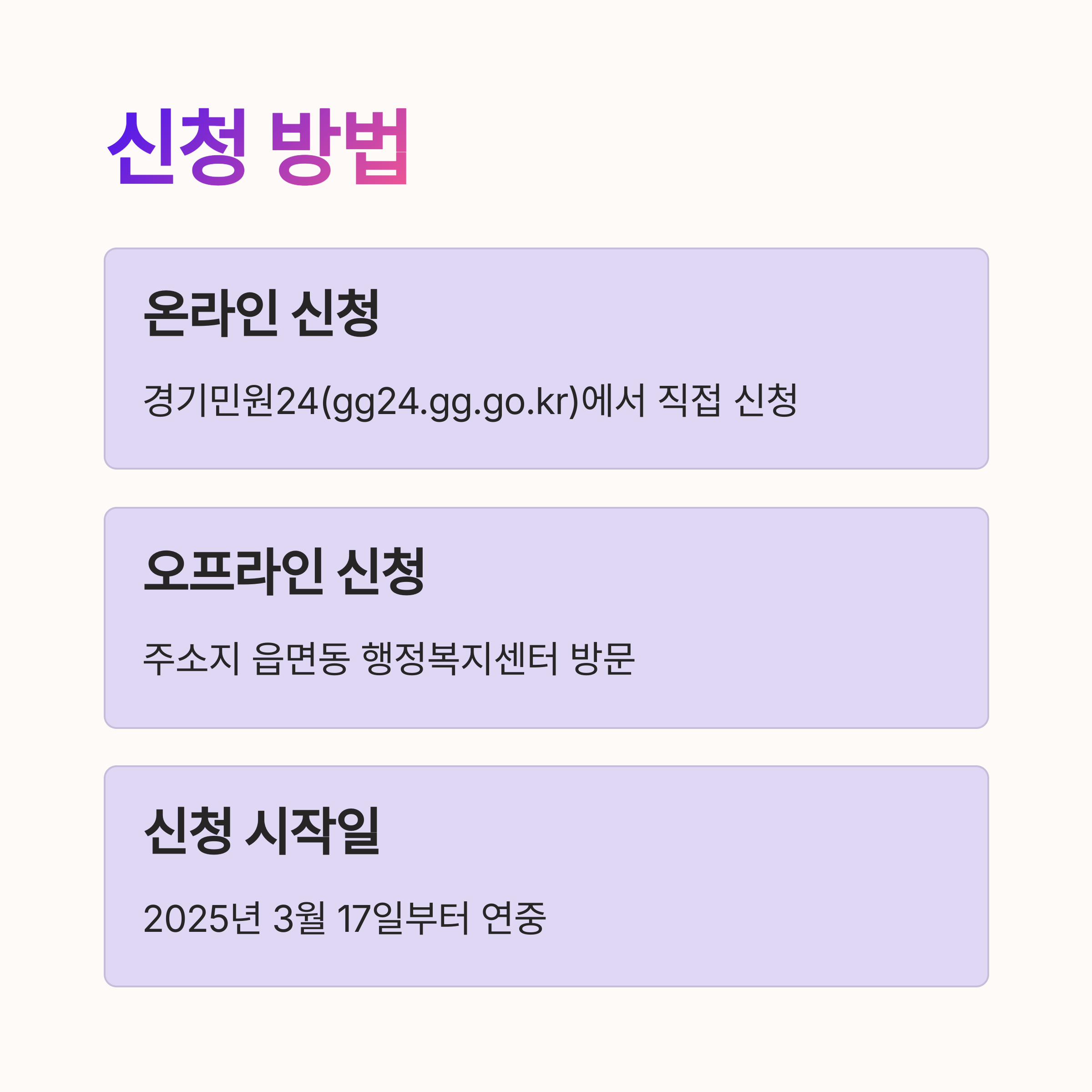 경기도 간병 SOS – 신청 방법 안내