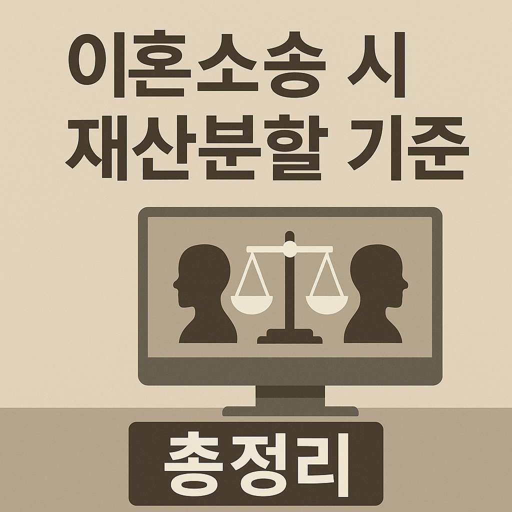 💔 이혼소송 시 재산분할 기준 총정리