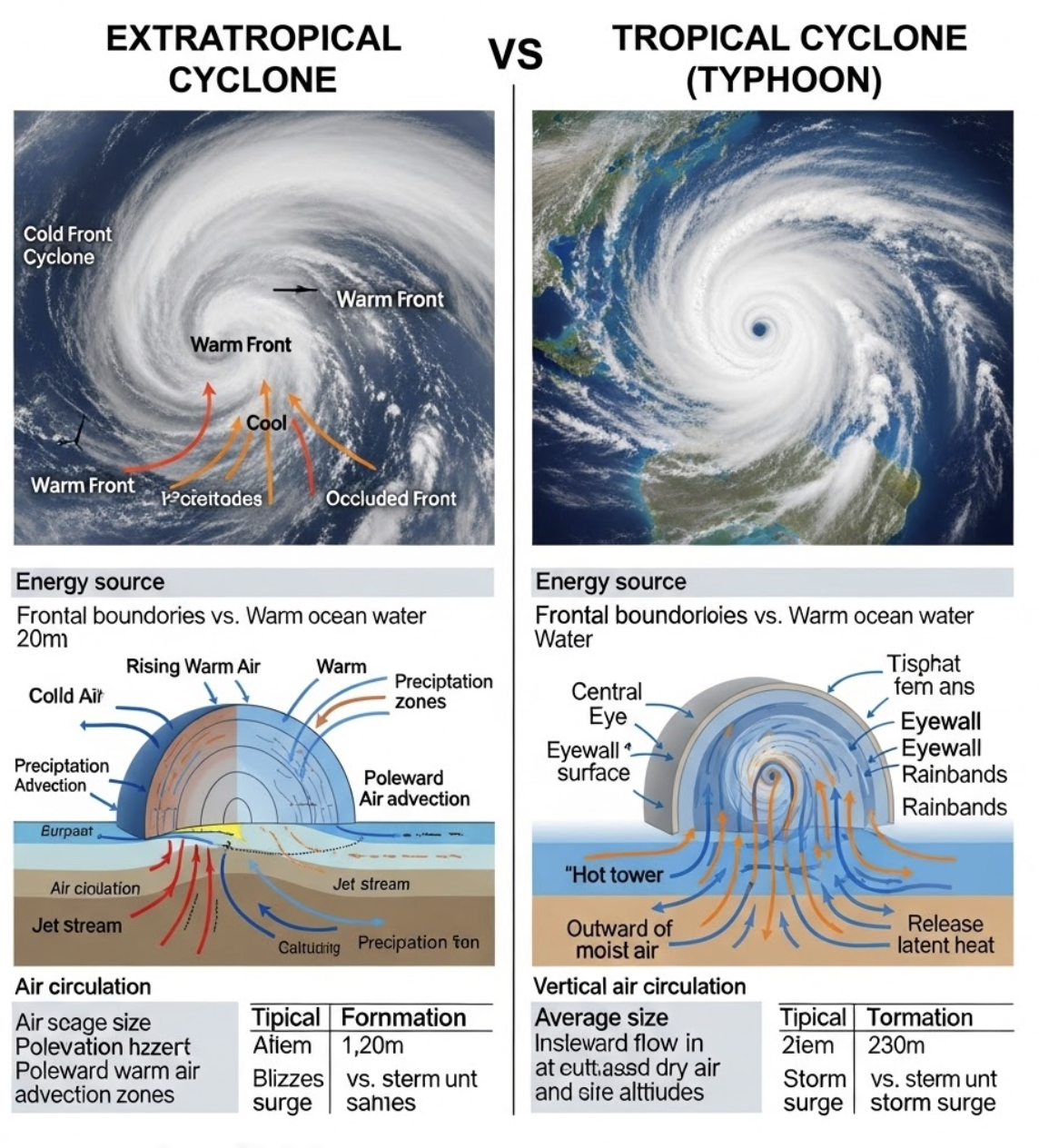 온대 저기압과 태풍의 발생 및 발달: 중위도의 불청객과 열대의 괴물
