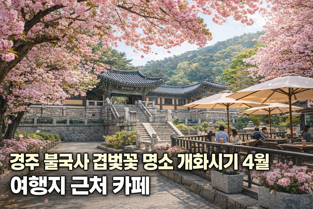 경주 불국사 겹벚꽃 개화시기 근처 카페 4월 방문할 명소 총정리