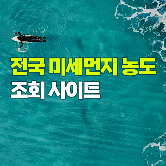 전국 미세먼지 농도 조회 사이트