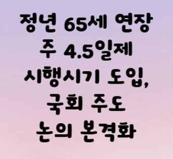 정년연장 몇년생부터