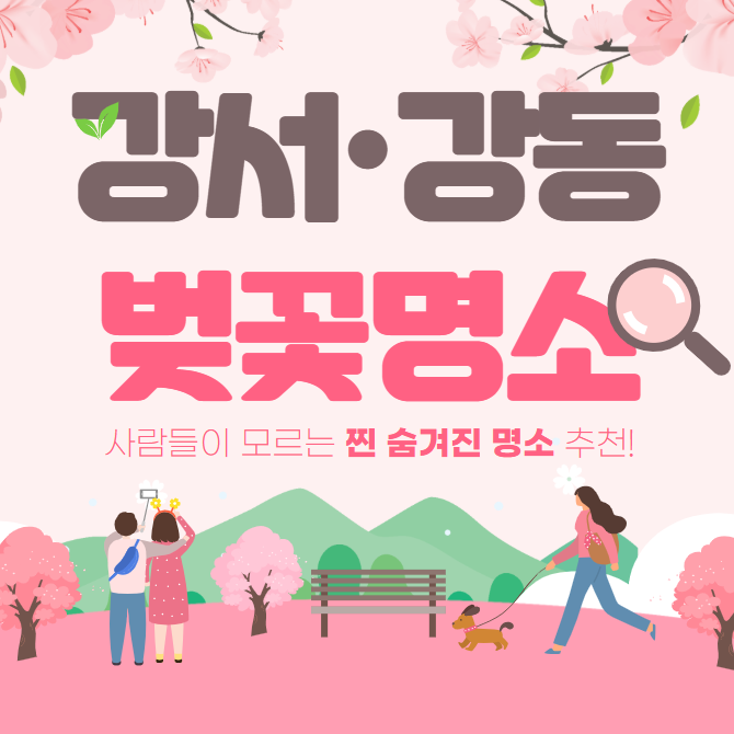 강서·강동 벚꽃 명소 글귀 이미지