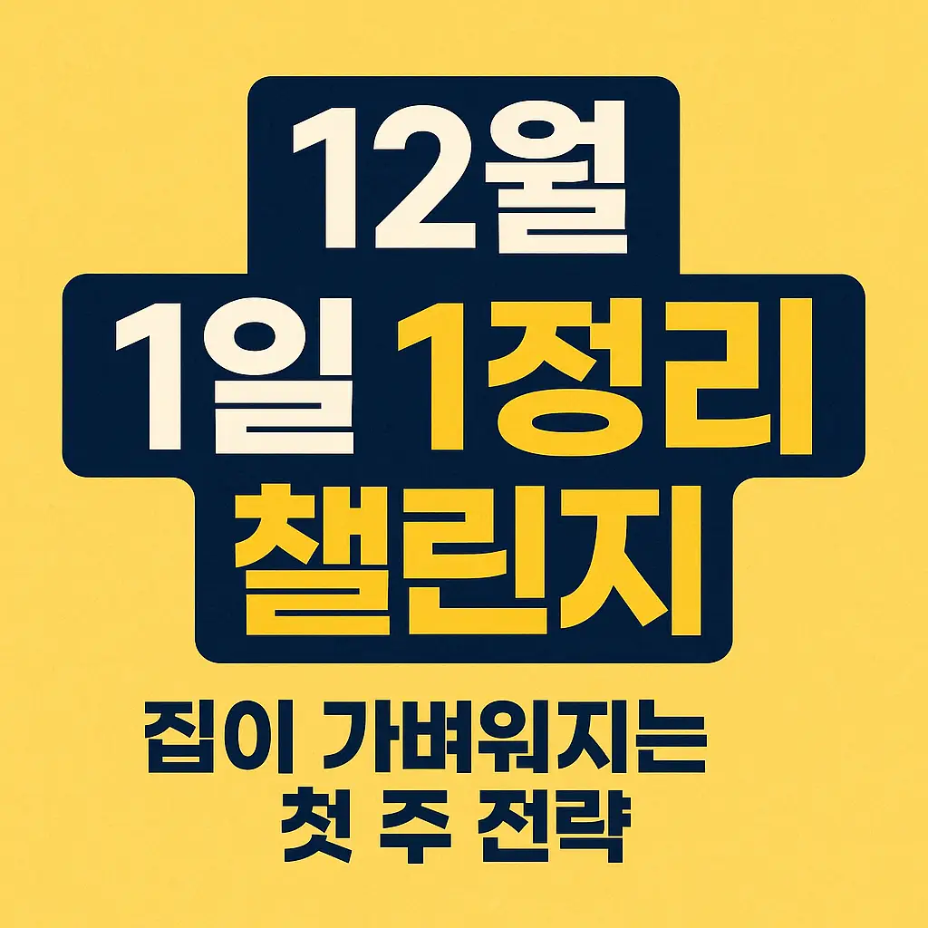 12월 1일 1정리 챌린지