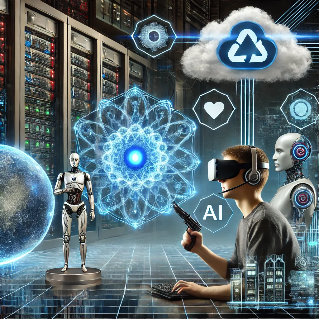 게임, AI, 메타버스, 클라우드 관련 이미지