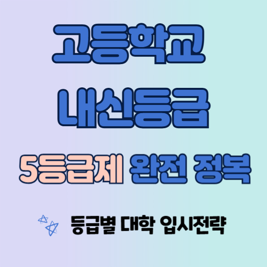 고등학교내신등급 5등급제