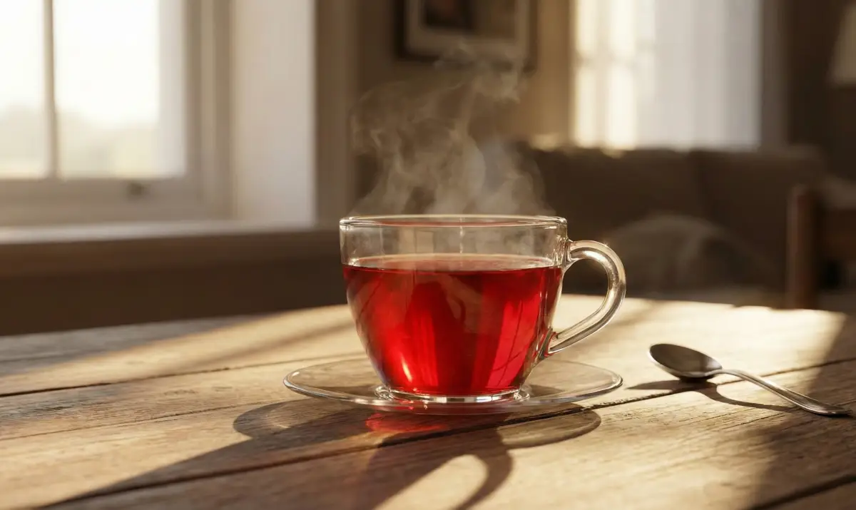 햇살을 머금은 붉은 수색이 매력적인 히비스커스 티타임