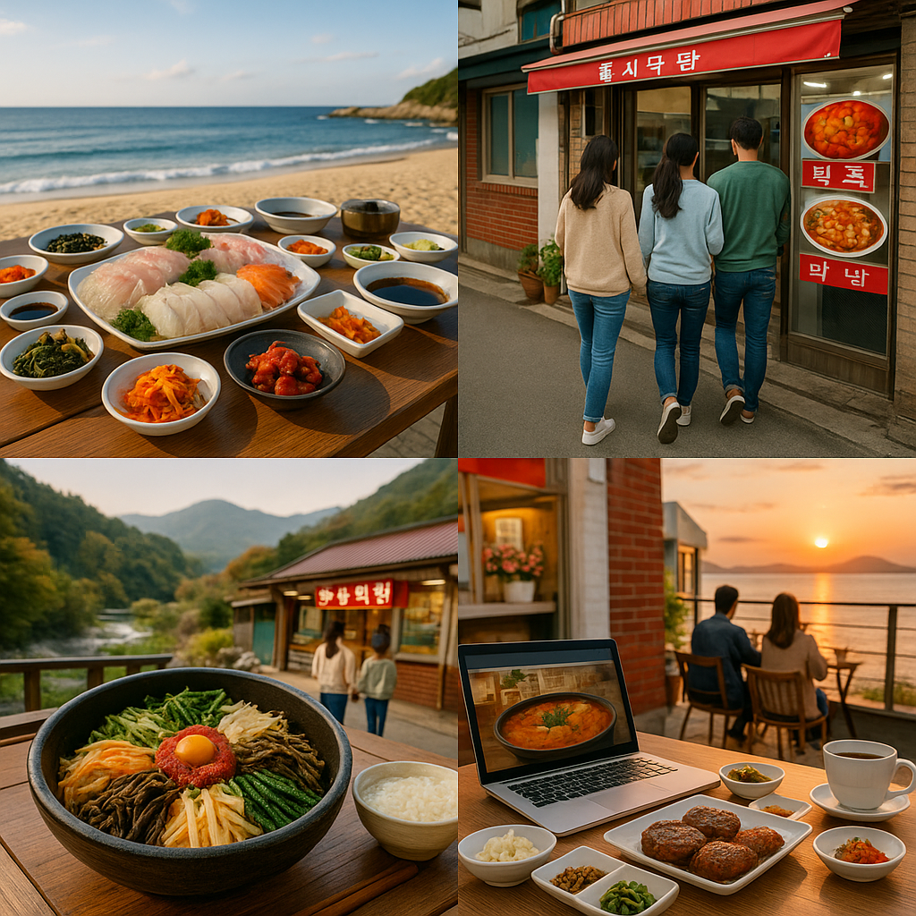 관광지 맛집 투어 콜라주
