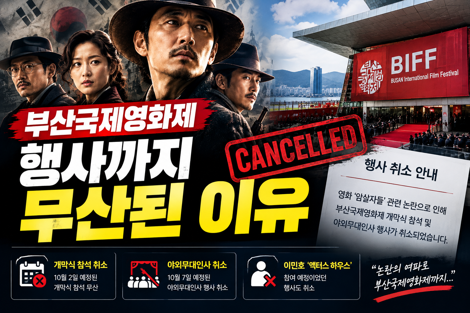 부산국제영화제 행사 취소 논란