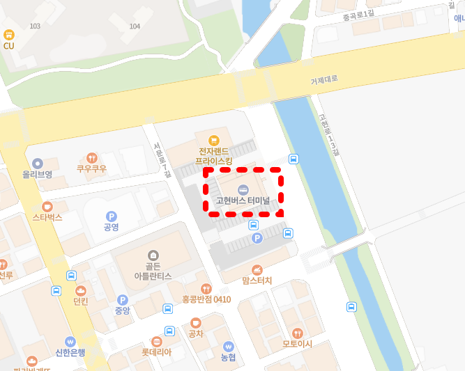 거제시외버스터미널 위치-지도