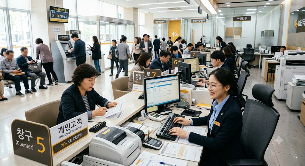 은행 업무 사진