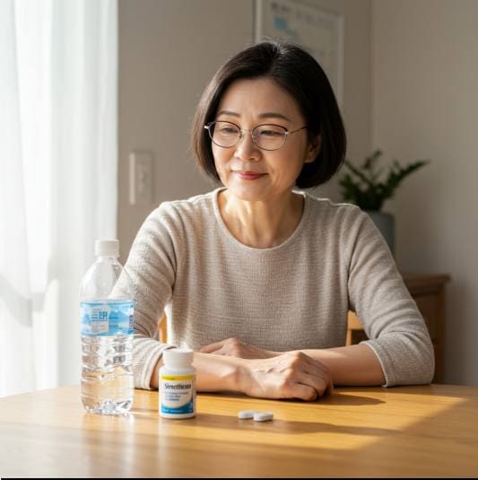 시메티콘 효능 검사전 복용,